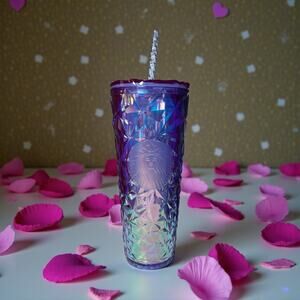 Starbucks 2023 Holiday Purple Blue Iridescent Prism Cold Cup Tumbler 24oz Venti